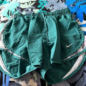 Green & Grey Nike Running Shorts